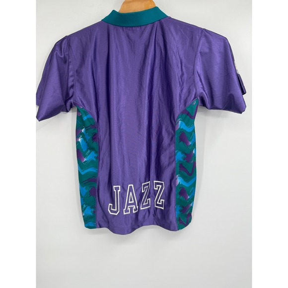 Vintage Champion Utah Jazz Shirt Mens Purple Polo NBA‎ Basketball 90s Sz M - Picture 6 of 6